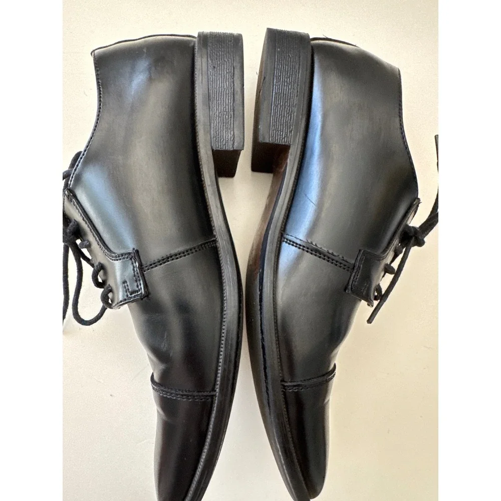 Joseph Abboud Men Cap Toe Derby‎ Oxfords Size US 8 Black Formal Leather